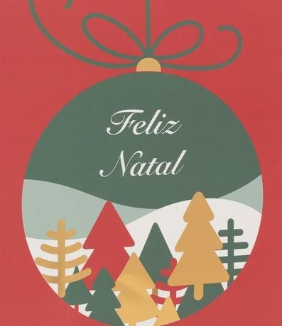 Bolsa de Regalo Mediana con Estampa de Bola de Navidad 2