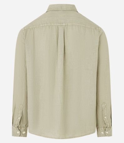 Camisa Comfort en Lino y Cuello con Solapa 7