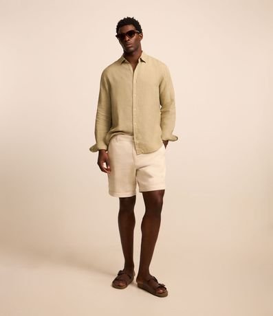 Camisa Comfort en Lino y Cuello con Solapa 2