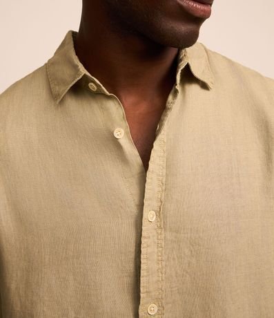 Camisa Comfort en Lino y Cuello con Solapa 3