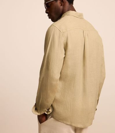 Camisa Comfort en Lino y Cuello con Solapa 4