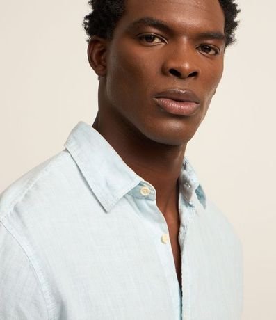 Camisa Comfort en Lino y Cuello con Solapa 5