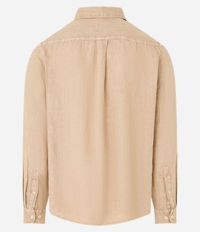 Camisa Comfort en Lino y Cuello con Solapa 7