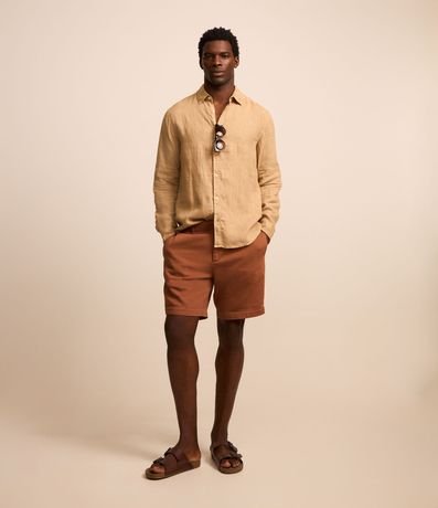 Camisa Comfort en Lino y Cuello con Solapa 2