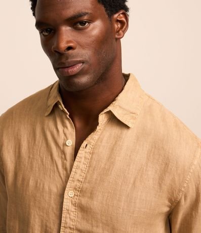 Camisa Comfort en Lino y Cuello con Solapa 3