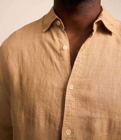 Camisa Comfort en Lino y Cuello con Solapa 5
