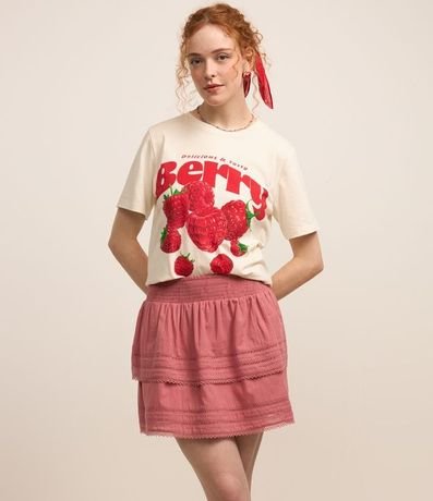 Pollera Corta de Batista con Babados y Pliegues 2