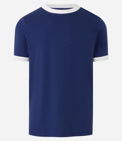 Remera Regular en Algodón con Rayas en los Hombros 6