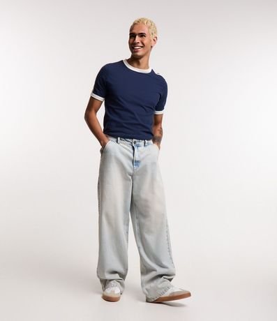 Remera Regular en Algodón con Rayas en los Hombros 2