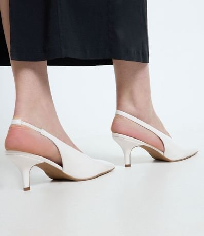 Tacones Slingback en PU con Escote U 7