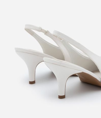 Tacones Slingback en PU con Escote U 4