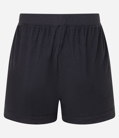 Short de Pijama en Rib con Cintura Elástica 7