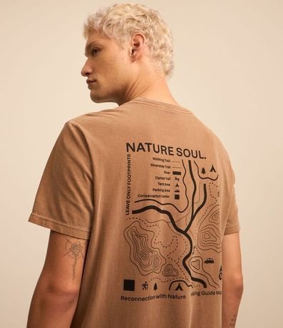 Remera Comfort en Algodón Desteñido con Estampa Nature Soul 1
