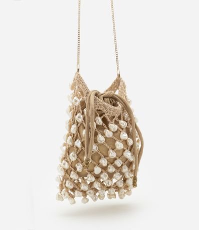 CarteraTransversal Pequeña con Abalorios y Perlas Artificiales 2