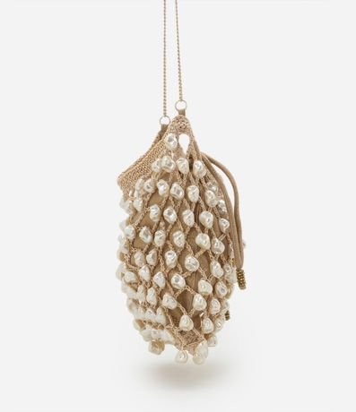 CarteraTransversal Pequeña con Abalorios y Perlas Artificiales 3