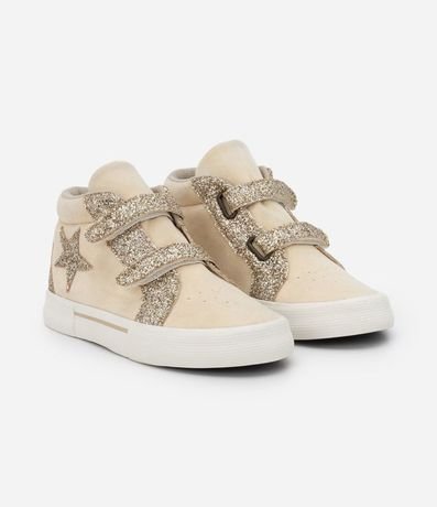 Championes Bota Infantil con Purpurina y Detalles de Estrella - Talle 28 al 37