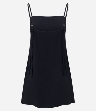 Vestido Corto en Viscosa con Lazo en los Breteles 7