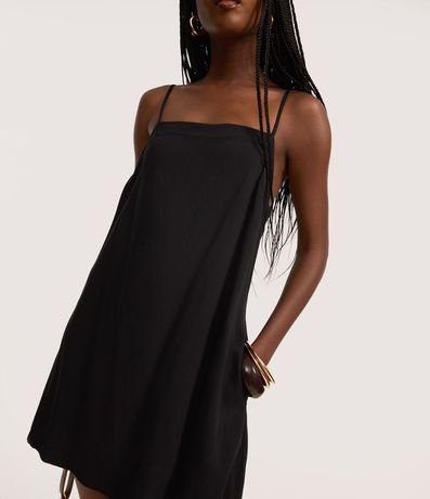 Vestido Corto en Viscosa con Lazo en los Breteles 3