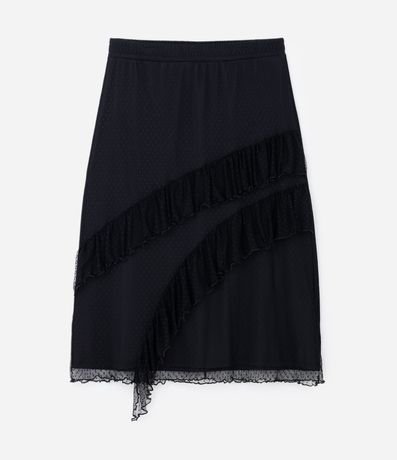 Pollera Midi en Tul de Lunares con Volados y Puntas Curve & Plus Size 5