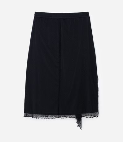 Pollera Midi en Tul de Lunares con Volados y Puntas Curve & Plus Size 6