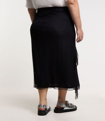 Pollera Midi en Tul de Lunares con Volados y Puntas Curve & Plus Size 3