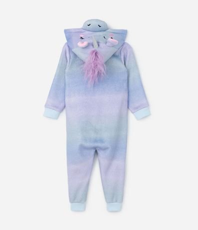 Pijama Jumper Infantil en Fleece con Bordado Unicórnio y Detalle - Talle 2 a 14 años 3