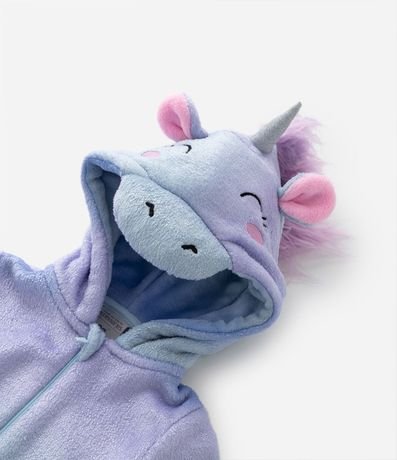 Pijama Jumper Infantil en Fleece con Bordado Unicórnio y Detalle - Talle 2 a 14 años 6