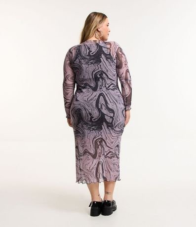 Vestido Midi en Tul Efecto Mármol Curve & Plus Size 2