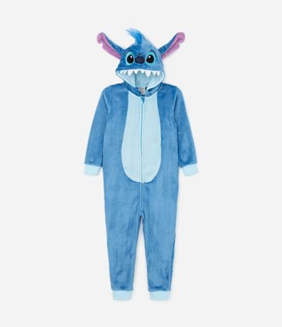 Pijama Jumper Infantil en Fleece con Bordado Stitch - Talle 5 a 14 años 1