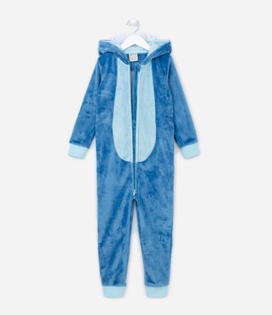 Pijama Jumper Infantil en Fleece con Bordado Stitch - Talle 5 a 14 años 2