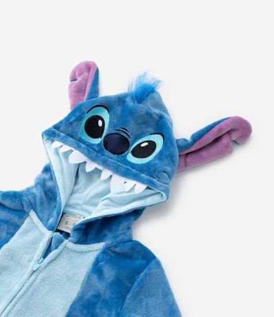 Pijama Jumper Infantil en Fleece con Bordado Stitch - Talle 5 a 14 años 6