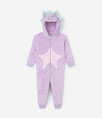 Pijama Jumper Infantil en Fleece con Bordado Dinosauria - Talle 2 a 14 años