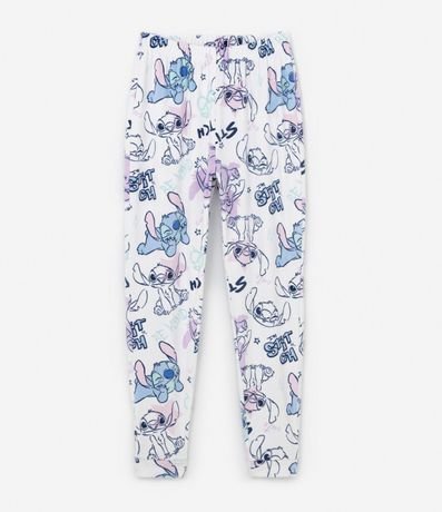 Pijama Largo Infatil en Fleece con Estampa Stitch y Bordado Metalizado - Talle 5 a 14 años 7
