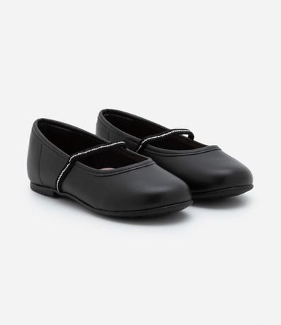 Zapatilla Infantil en PU con Tira Brillante Molekinha - Talle 20 al 25