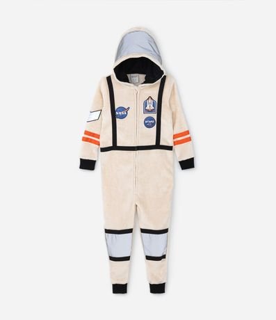 Pijama Jumper Infantil en Fleece con Estampa Astronauta - Talle 2 a 10 años