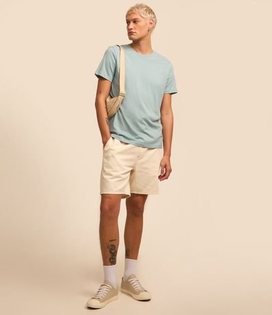 Remera Comfort Básica en Media Malla con Textura y Manga Corta 2