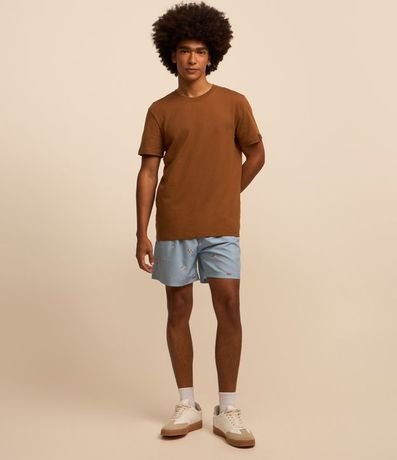 Remera Comfort Básica en Media Malla con Textura y Manga Corta 2