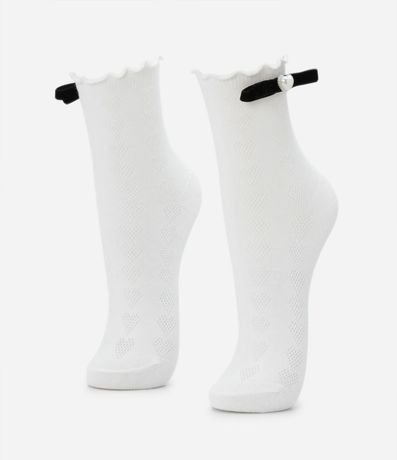 Media Caña Larga con Detalle en Lazo de Terciopelo