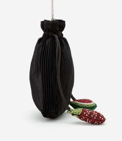 Cartera Bandolera con Bordado de Frutillas y Sandía con Mostacillas 2