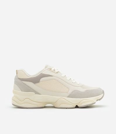 Championes Dad Sneaker en PU con Recortes y Suela Alta