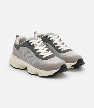 Championes Dad Sneaker en PU con Recortes y Suela Alta 3