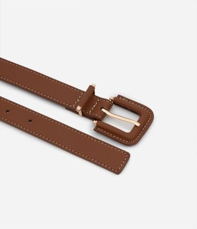 Kit 02 Cinturones Finos con Hebilla Cuadrada Forrado 2