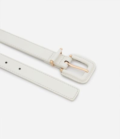 Kit 02 Cinturones Finos con Hebilla Cuadrada Forrado 3