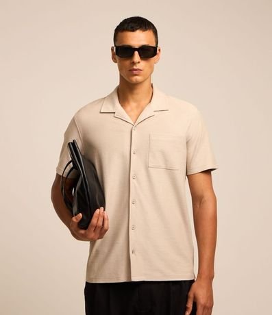 Camisa en Piquet con Textura y Bolsillo Delantero 2