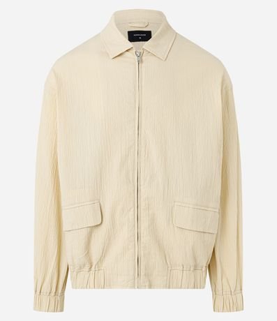 Campera en Ana Ruga con Textura y Elástico en la Cintura y Mangas 7