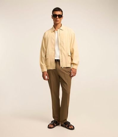 Campera en Ana Ruga con Textura y Elástico en la Cintura y Mangas 2