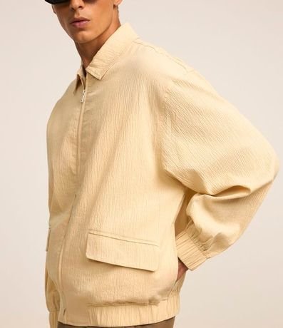 Campera en Ana Ruga con Textura y Elástico en la Cintura y Mangas 5