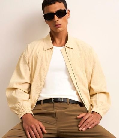 Campera en Ana Ruga con Textura y Elástico en la Cintura y Mangas 6