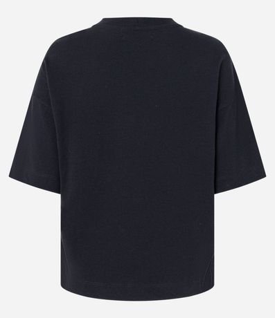 Blusa Oversized en Algodón con Pedrarias de Strass 7