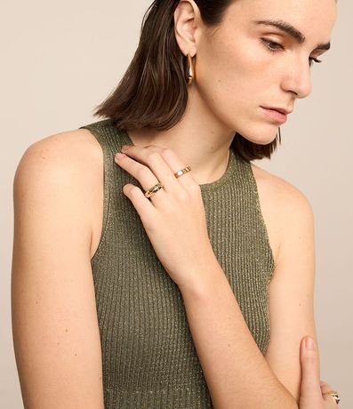 Vestido Midi de Punto con Lazo y Detalle Hilo Metalizado 5